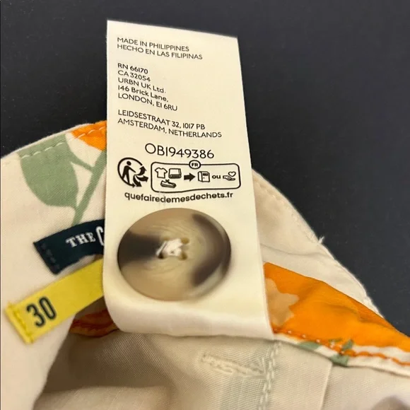 Anthropologie Maeve Colette Pant Orange Print wide Leg. - Picture 14 of 14